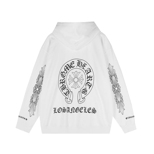 Chrome Hearts Graphic Zip-Up Hoodie