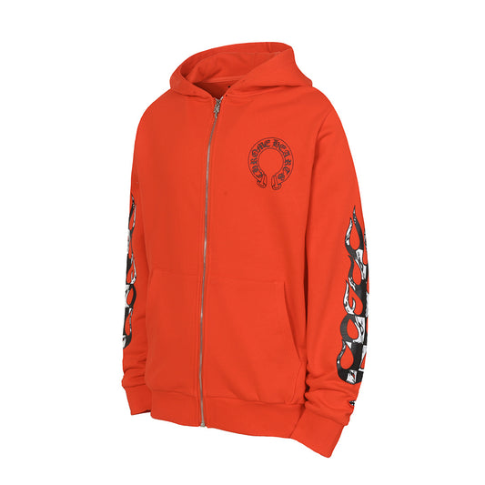 Chrome Hearts Graphic Zip-Up Hoodie