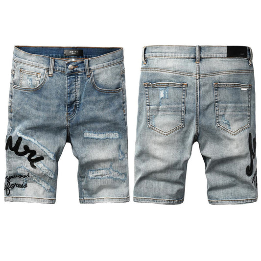 SALL AMIRI  Fashion Denim shorts 6011