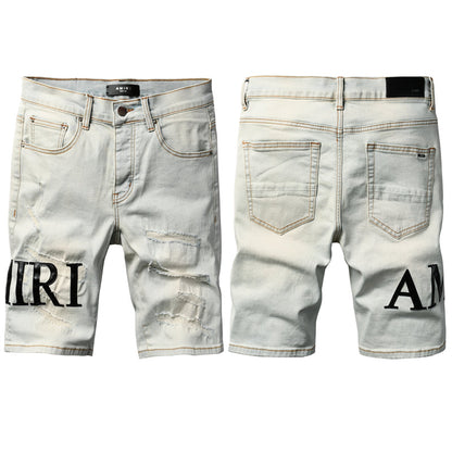 SALL AMIRI  Fashion Denim shorts 6001
