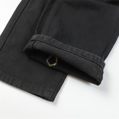 Chrome Hearts Distressed Denim Jeans | Stretch Tapered Fit