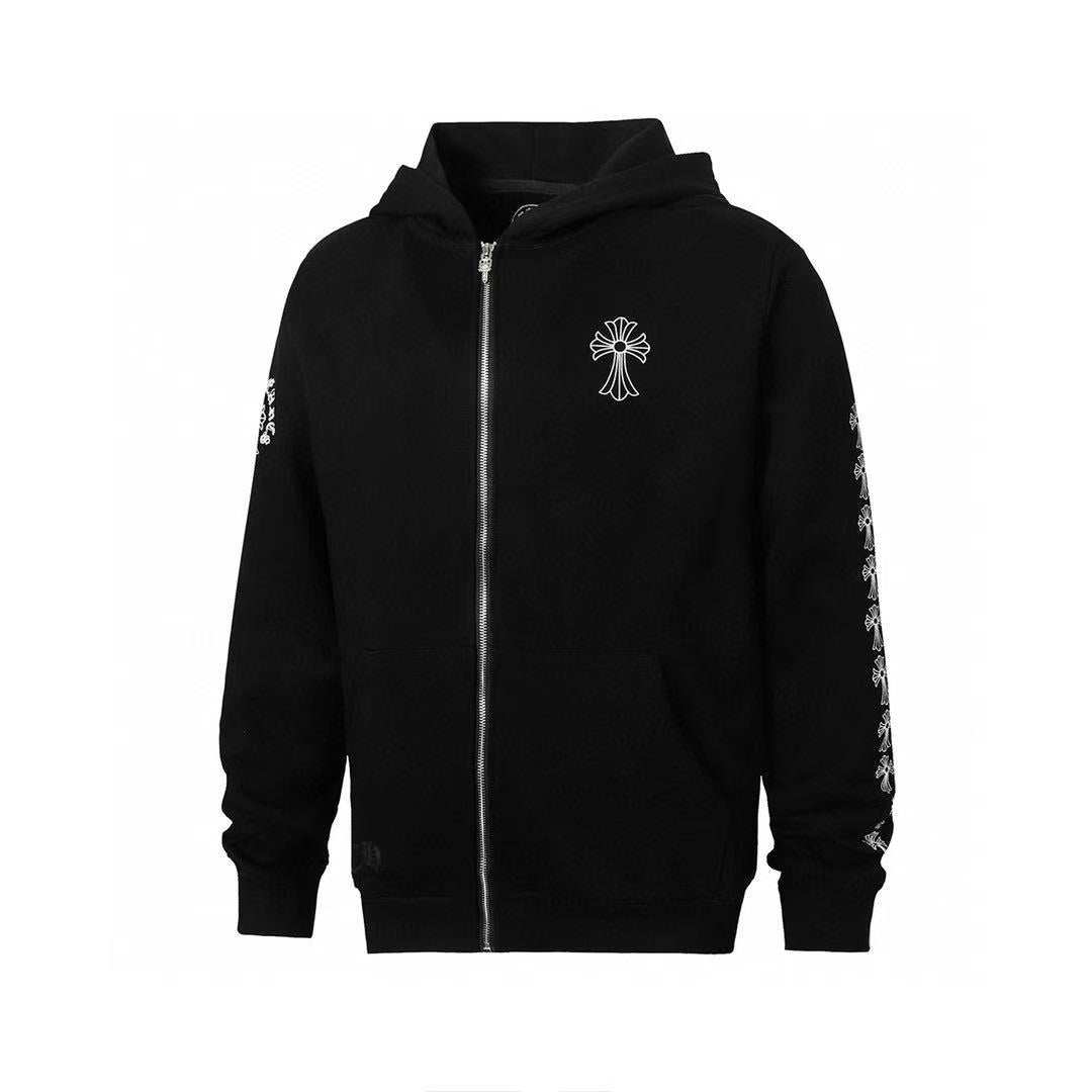 Chrome Hearts Graphic Zip-Up Hoodie
