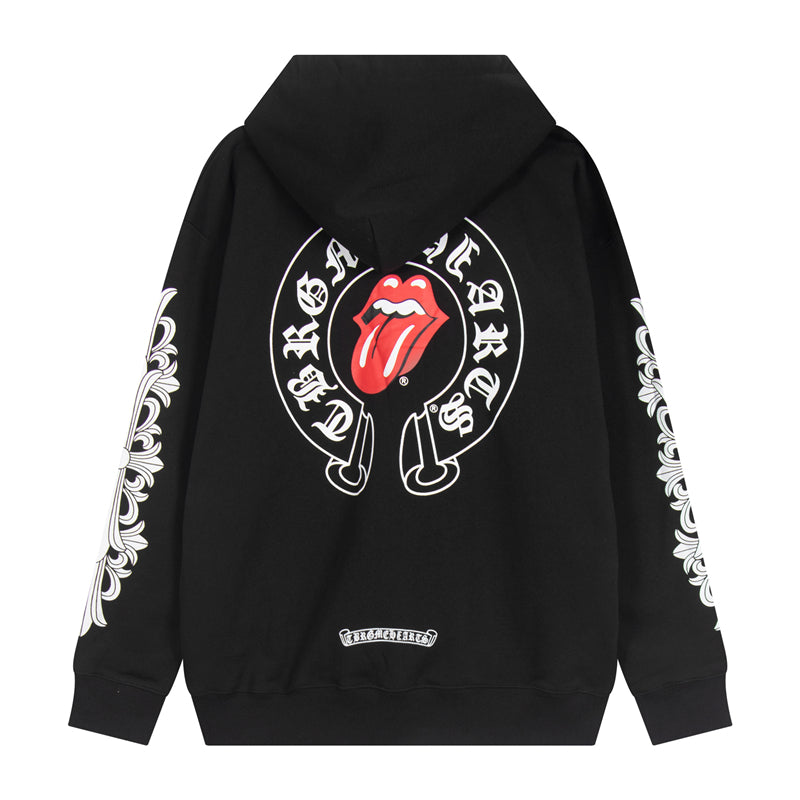 Chrome Hearts Graphic Zip-Up Hoodie