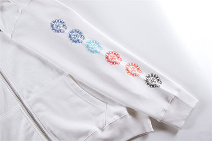 Chrome Hearts Graphic Zip-Up Hoodie