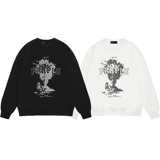 SALL Purple Fashion sweatshirts