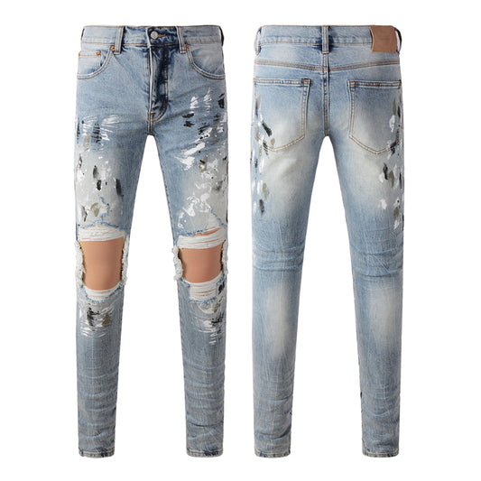 SALL Purple Fashion jeans 9100