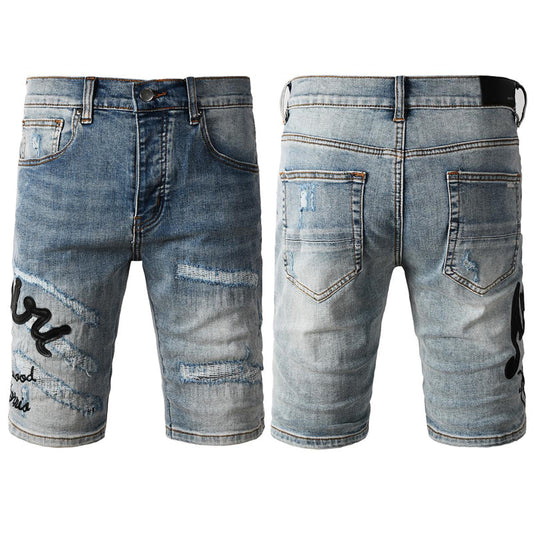 SALL AMIRI  Fashion Denim shorts 6011