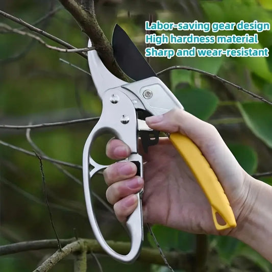Triple Speed Pruning Scissors, High Carbon Steel Gardening Scissors