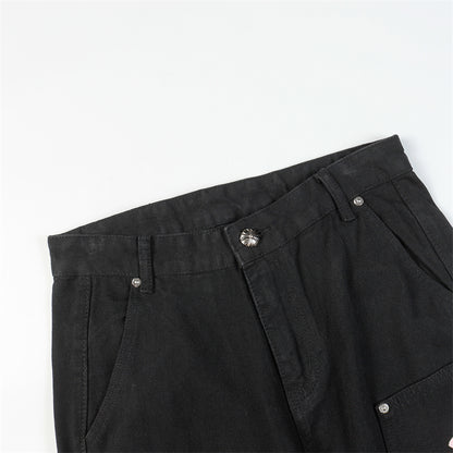 Chrome Hearts Distressed Denim Jeans | Stretch Tapered Fit