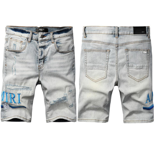 SALL AMIRI  Fashion Denim shorts 6012