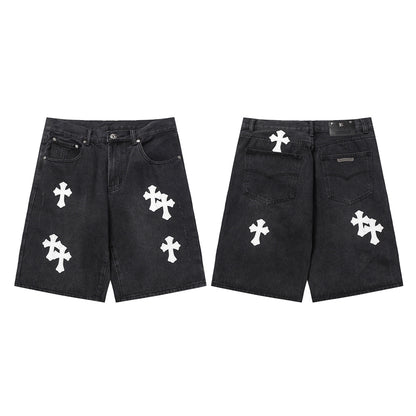 Chrome Hearts Distressed Denim Jeans | Stretch Tapered Fit