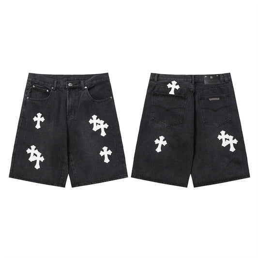 Chrome Hearts Distressed Denim Jeans | Stretch Tapered Fit
