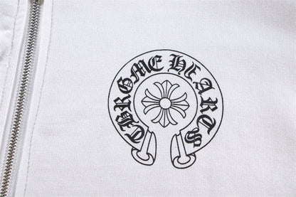 Chrome Hearts Graphic Zip-Up Hoodie