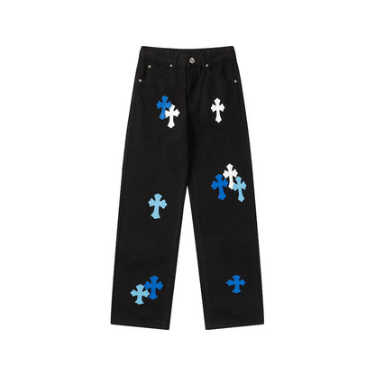 Chrome Hearts Distressed Denim Jeans | Stretch Tapered Fit