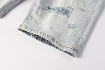 SALL AMIRI  Fashion Denim shorts 6012