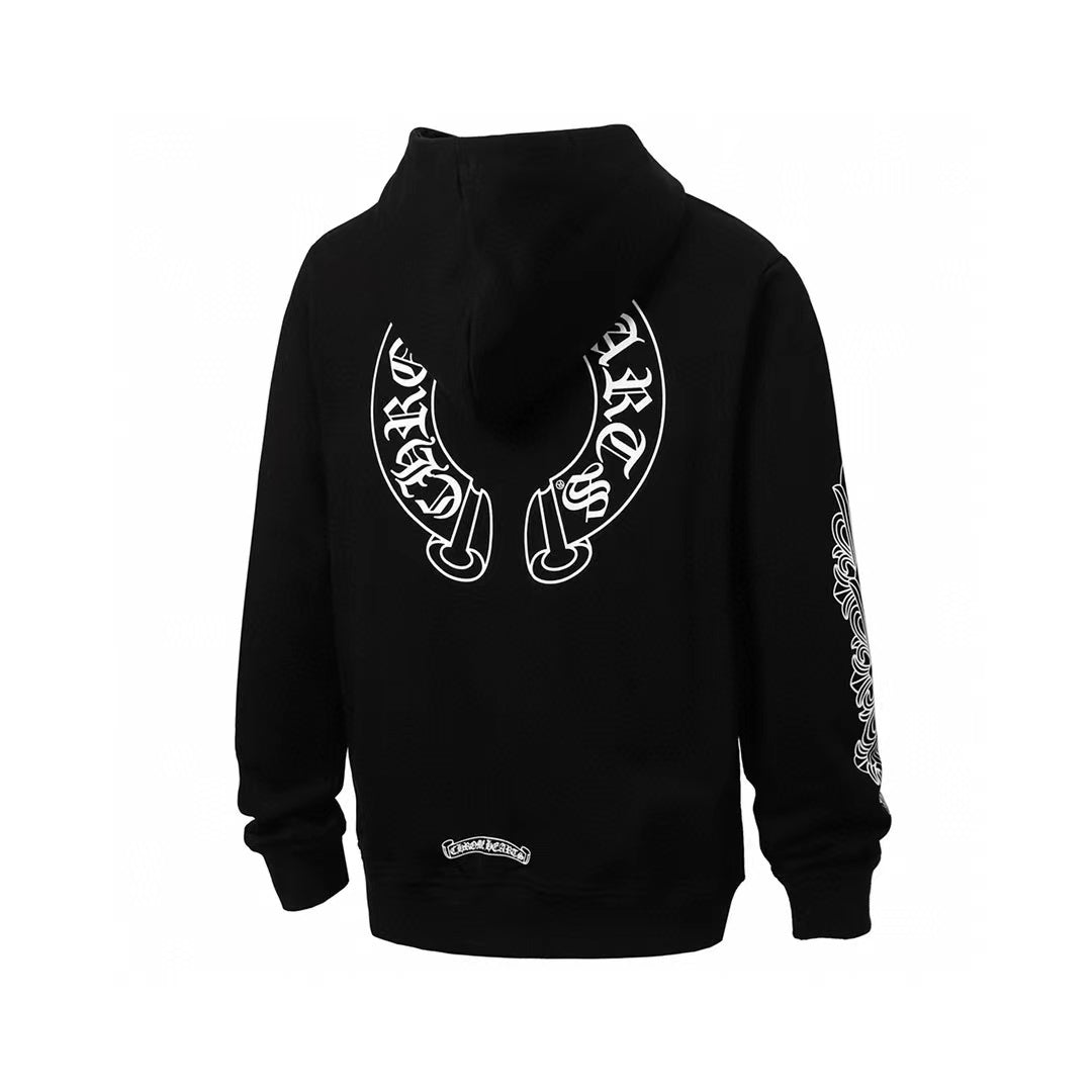 Chrome Hearts Graphic Zip-Up Hoodie