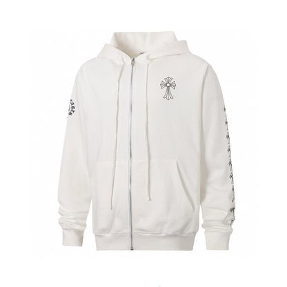 Chrome Hearts Graphic Zip-Up Hoodie
