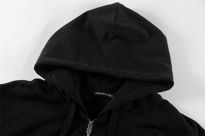 Chrome Hearts Graphic Zip-Up Hoodie