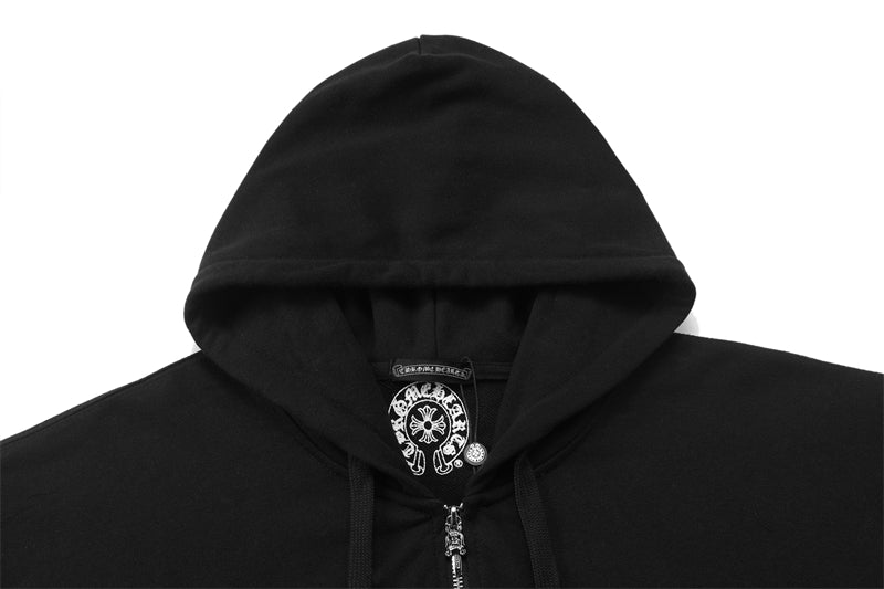 Chrome Hearts Graphic Zip-Up Hoodie