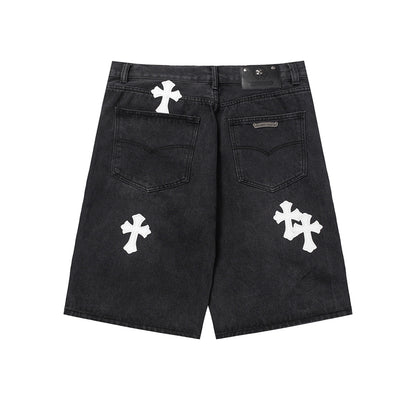 Chrome Hearts Distressed Denim Jeans | Stretch Tapered Fit