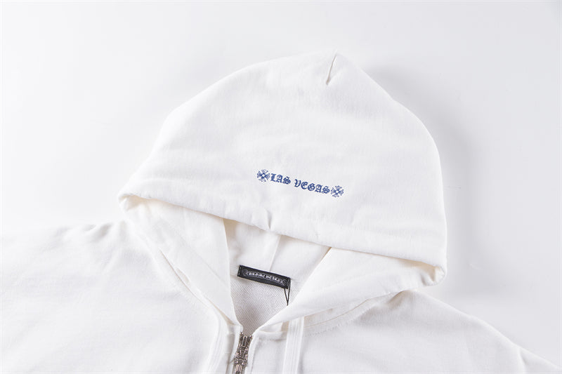 Chrome Hearts Graphic Zip-Up Hoodie