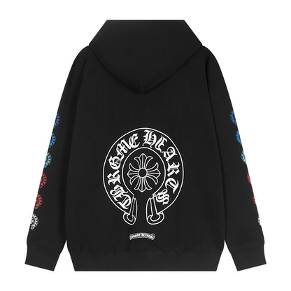 Chrome Hearts Graphic Zip-Up Hoodie