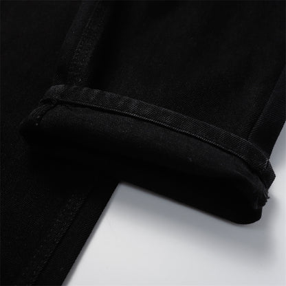 Chrome Hearts Distressed Denim Jeans | Stretch Tapered Fit