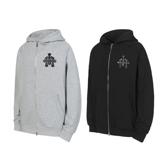 Chrome Hearts Graphic Zip-Up Hoodie