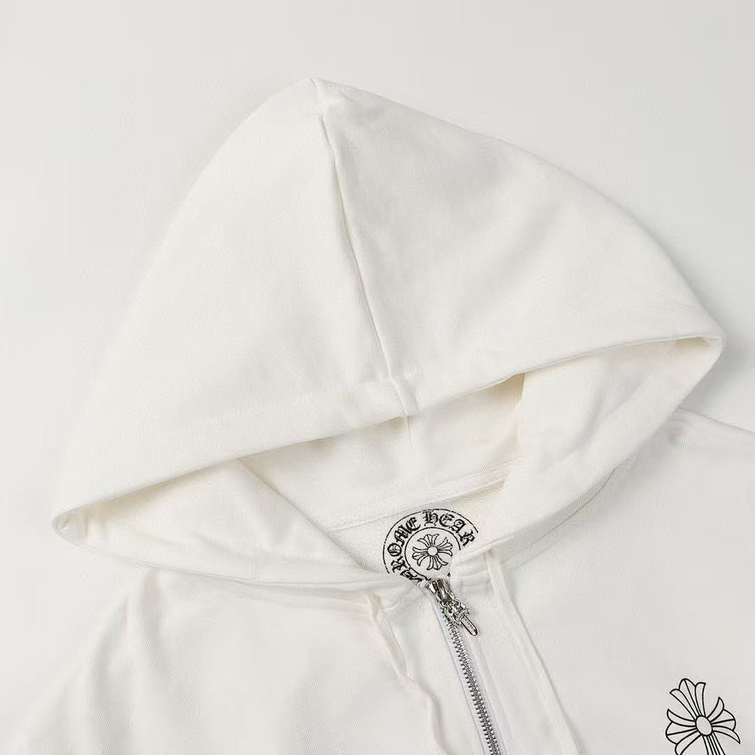 Chrome Hearts Graphic Zip-Up Hoodie