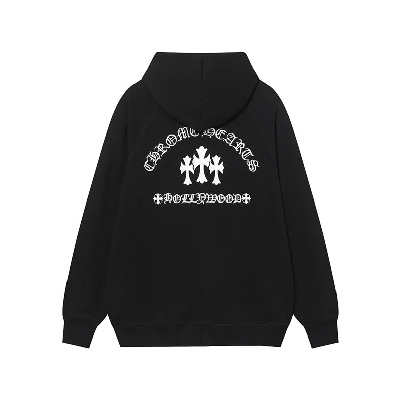 Chrome Hearts Graphic Zip-Up Hoodie