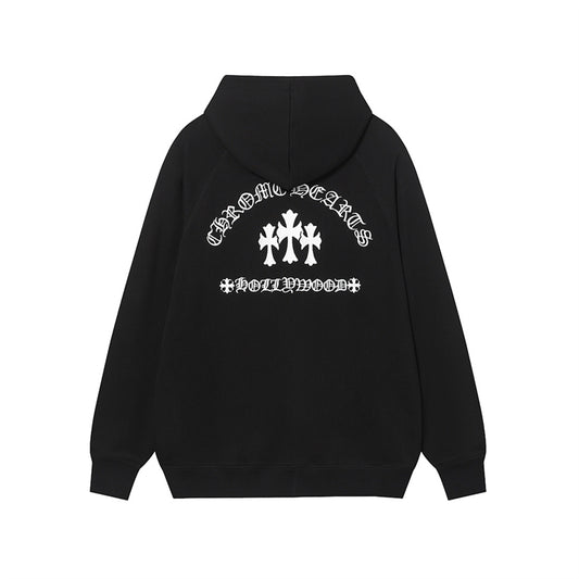 Chrome Hearts Graphic Zip-Up Hoodie