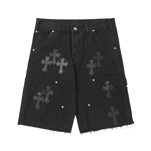 Chrome Hearts Distressed Denim Jeans | Stretch Tapered Fit