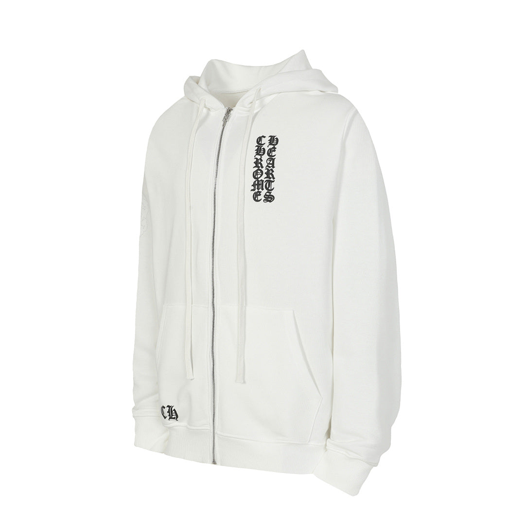 Chrome Hearts Graphic Zip-Up Hoodie