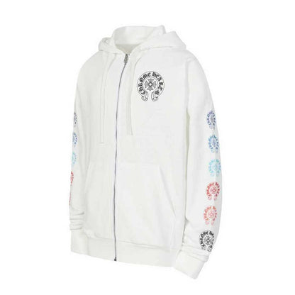 Chrome Hearts Graphic Zip-Up Hoodie