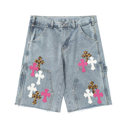 Chrome Hearts Distressed Denim Jeans | Stretch Tapered Fit