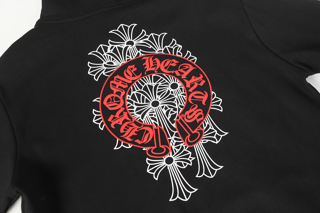 Chrome Hearts Graphic Zip-Up Hoodie