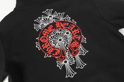 Chrome Hearts Graphic Zip-Up Hoodie