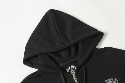 Chrome Hearts Graphic Zip-Up Hoodie