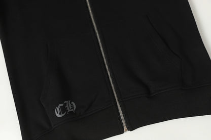 Chrome Hearts Graphic Zip-Up Hoodie