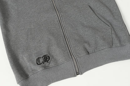 Chrome Hearts Graphic Zip-Up Hoodie
