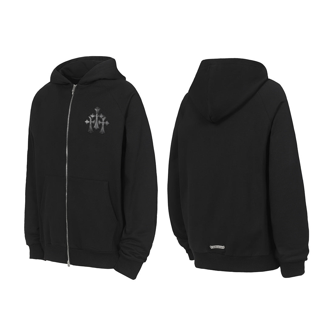 Chrome Hearts Graphic Zip-Up Hoodie