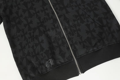 Chrome Hearts Graphic Zip-Up Hoodie