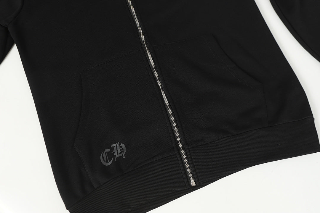 Chrome Hearts Graphic Zip-Up Hoodie