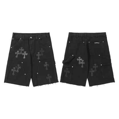 Chrome Hearts Distressed Denim Jeans | Stretch Tapered Fit