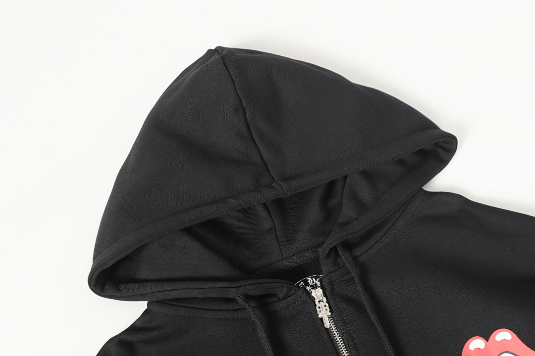 Chrome Hearts Graphic Zip-Up Hoodie
