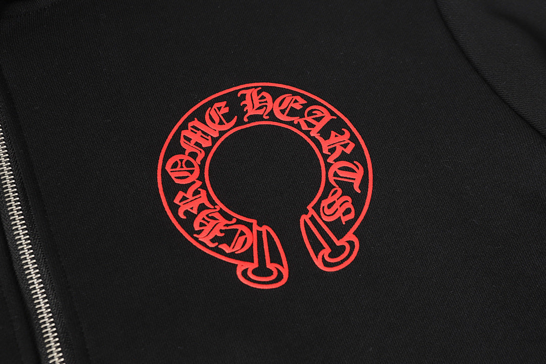 Chrome Hearts Graphic Zip-Up Hoodie