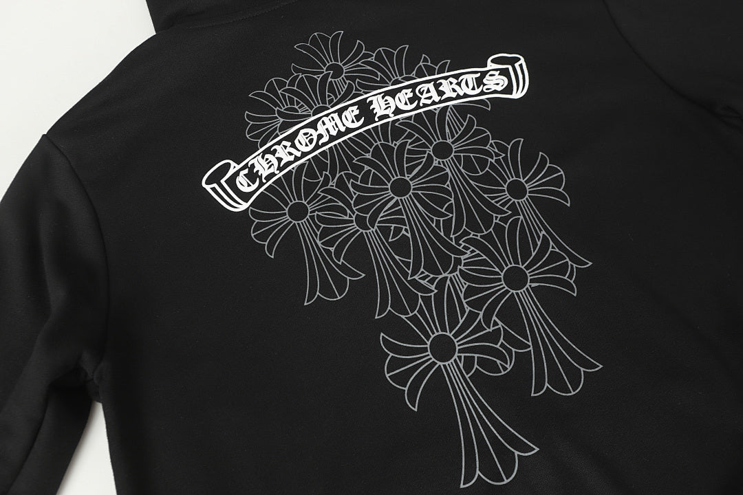 Chrome Hearts Graphic Zip-Up Hoodie