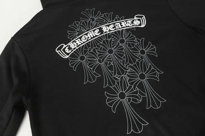 Chrome Hearts Graphic Zip-Up Hoodie