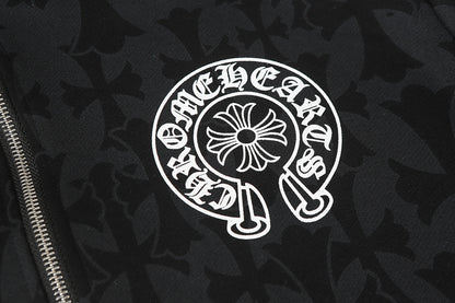 Chrome Hearts Graphic Zip-Up Hoodie