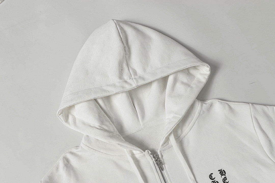 Chrome Hearts Graphic Zip-Up Hoodie